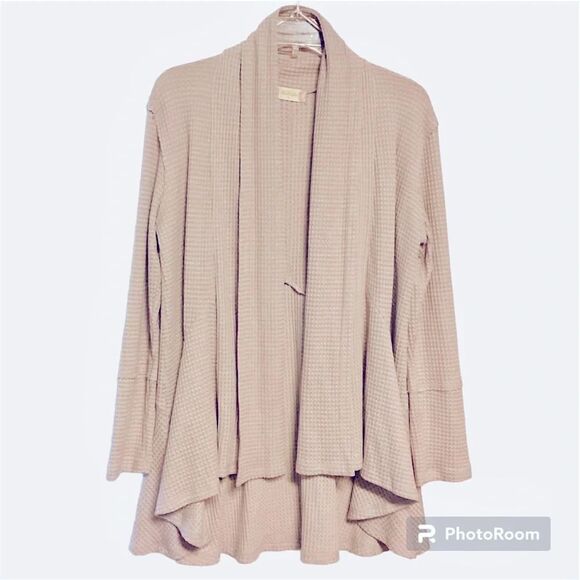 Altar’d State Waffle-knit Soft Cozy Waterfall Open Cardigan Sweater Medium - Picture 1 of 13